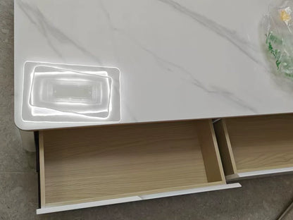 Table basse effet marbre