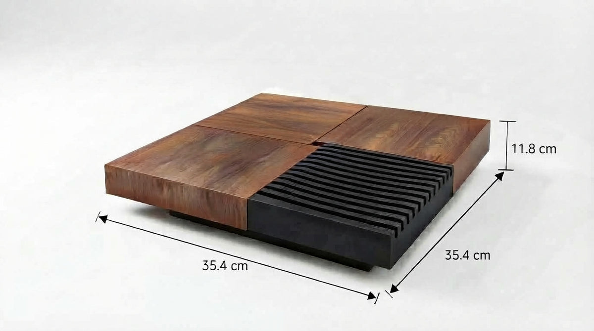 Table basse télescopique carré