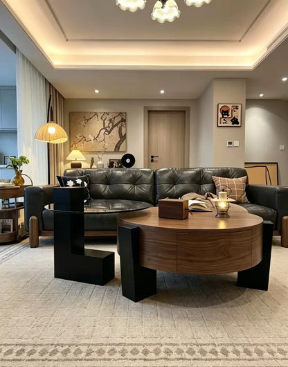 Table basse noyer élégance