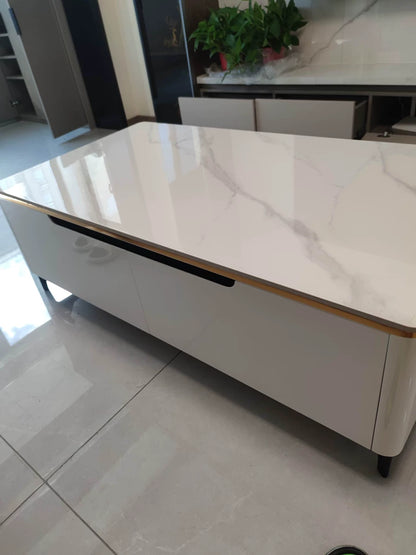 Table basse effet marbre