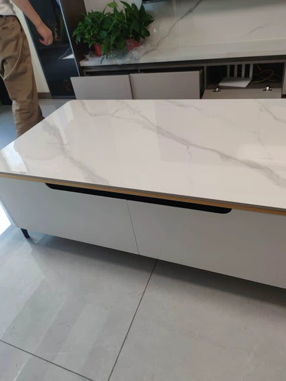 Table basse effet marbre