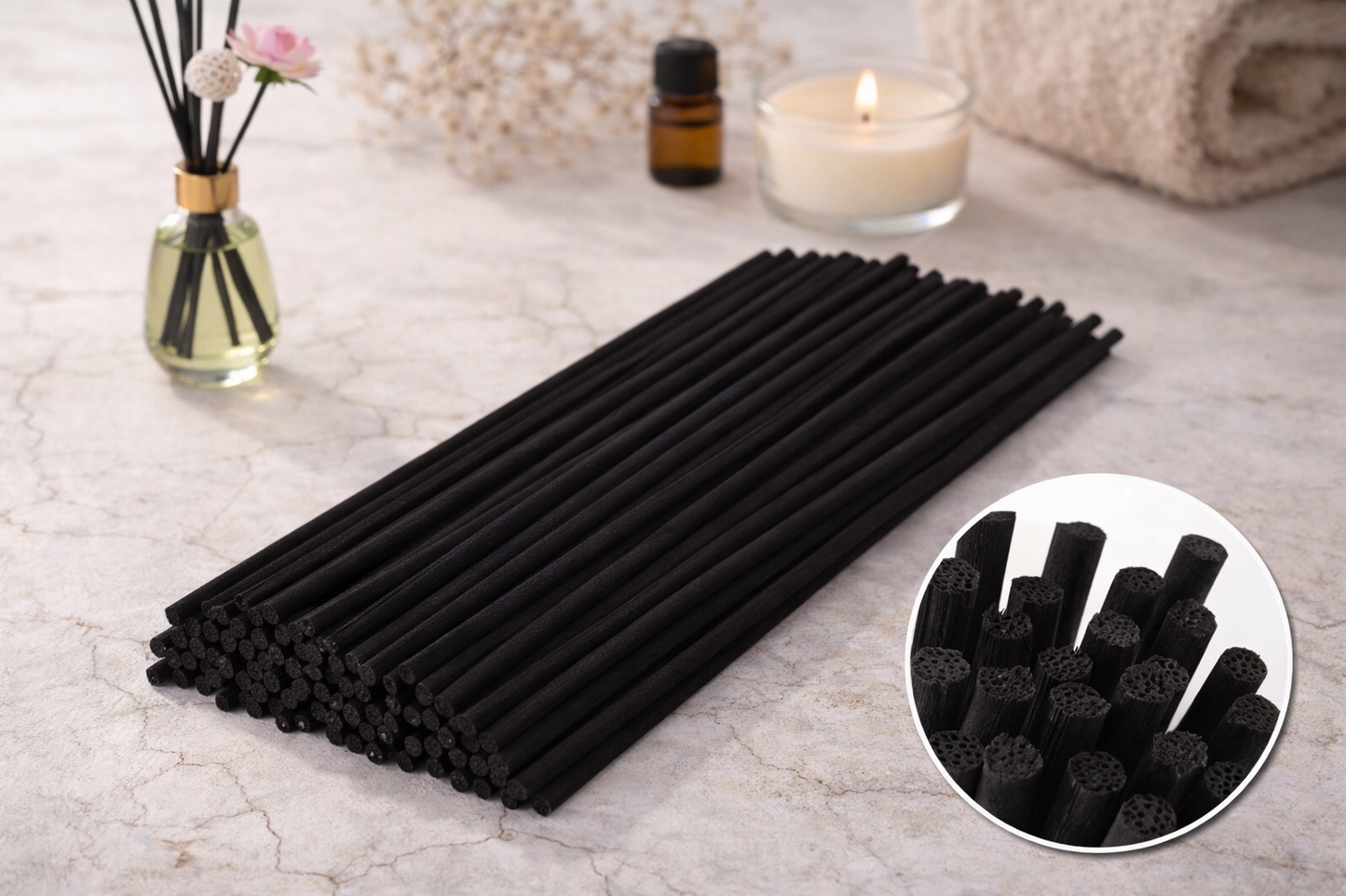 Bâtonnets Diffuseur en Rotin – 30/40/50/100 pcs