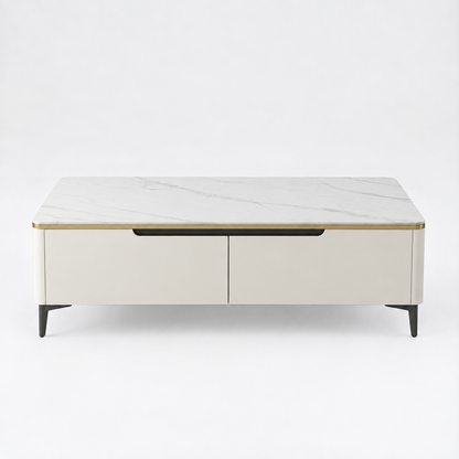 Table basse effet marbre