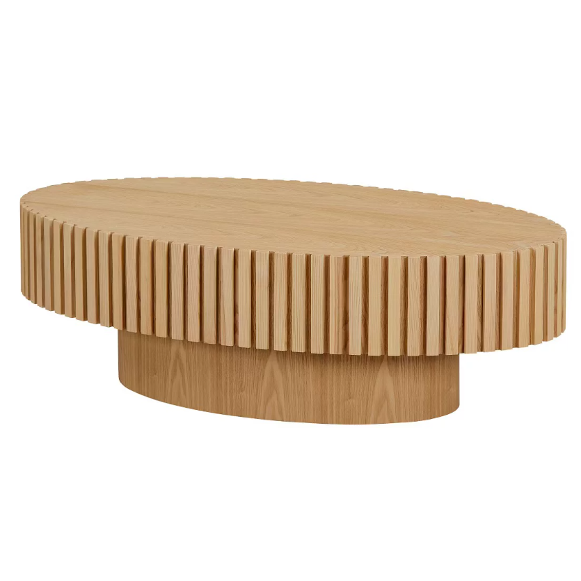 Table basse ovale en bois
