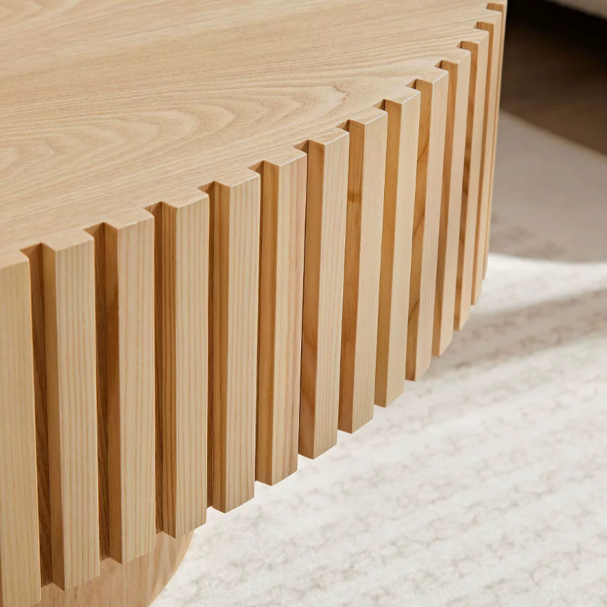 Table basse ovale en bois