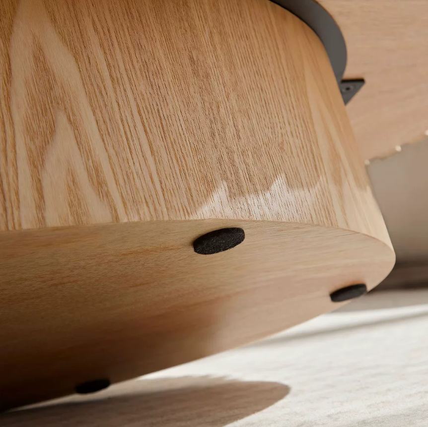 Table basse ovale en bois