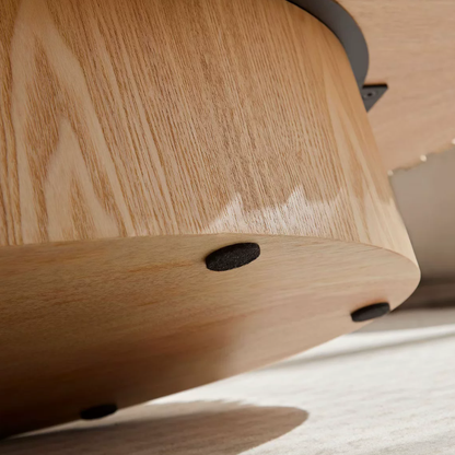 Table basse ovale en bois