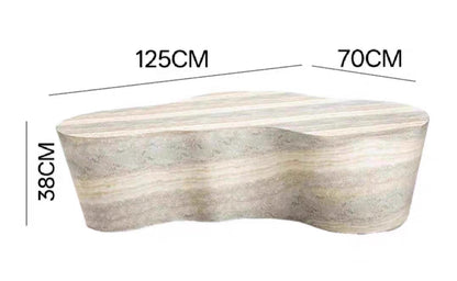 Table basse minimaliste travertin