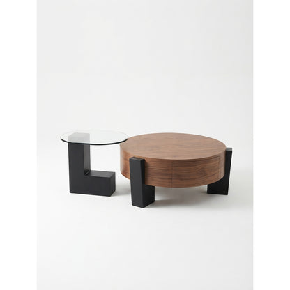 Table basse noyer élégance