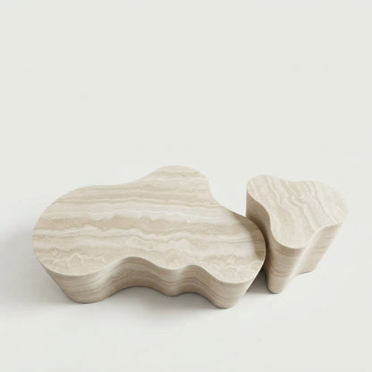 Table basse minimaliste travertin